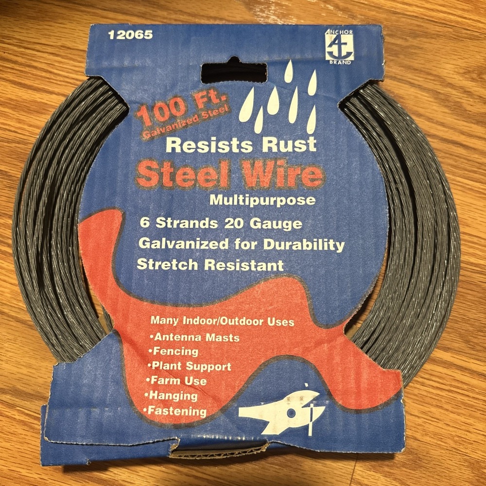 ELCO Galvanized Steel Wire 20 Gauge 100ft., 6 Strands-#12065 - Made In USA